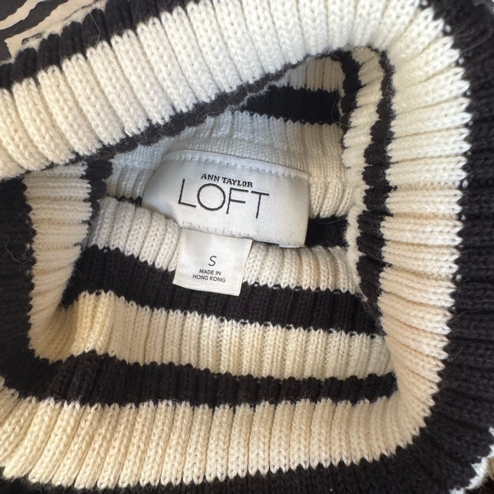 Ann Taylor Loft cotton striped sweater - Picture 3 of 4